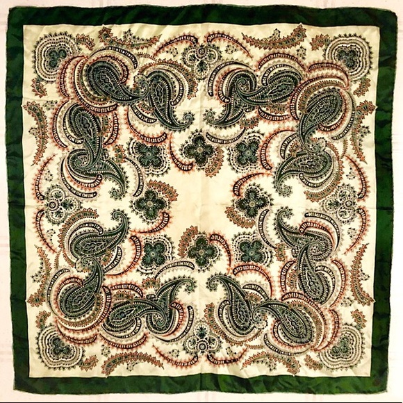 Vintage Accessories - SOLD Silk Paisley Scarf